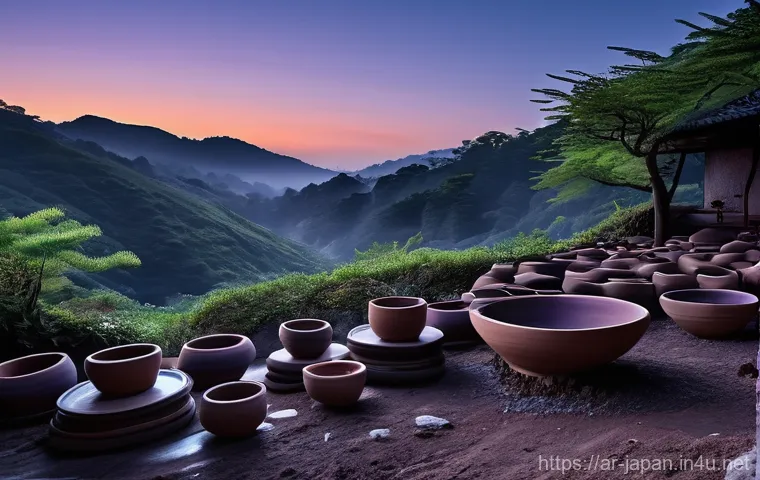 일본 전통 도자기 제작 - **Prompt: Elegance of Shino Ware with Kintsugi Artistry**
    An artful still-life composition featu...