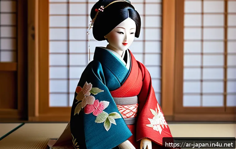 일본 전통 인형 하코하나 - A traditional Japanese handcrafted doll made from solid wood, showcasing intricate hand-carved detai...